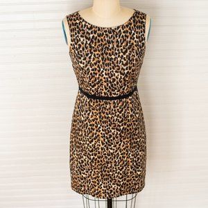 Ann Taylor LOFT Leopard Print Sleeveless Dress